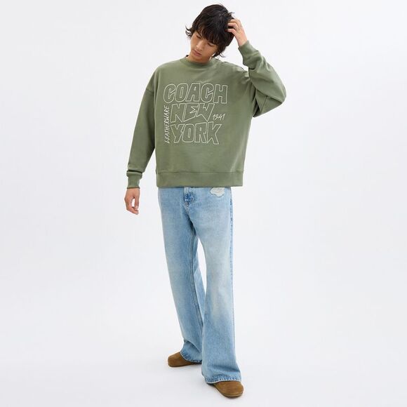 NWT Coach Outlet New York Graphic Crewneck Sweater - Picture 2 of 5